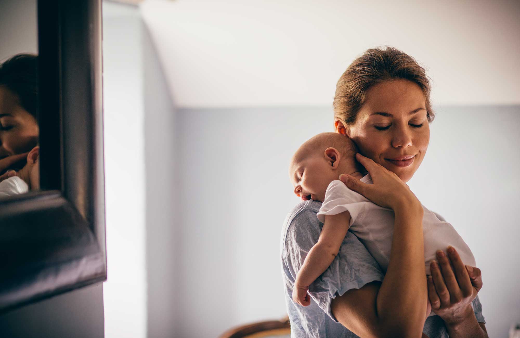 Single parent with child